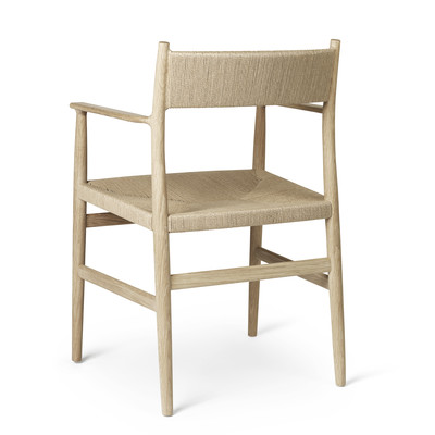 beech wood and paper cord dining chair
