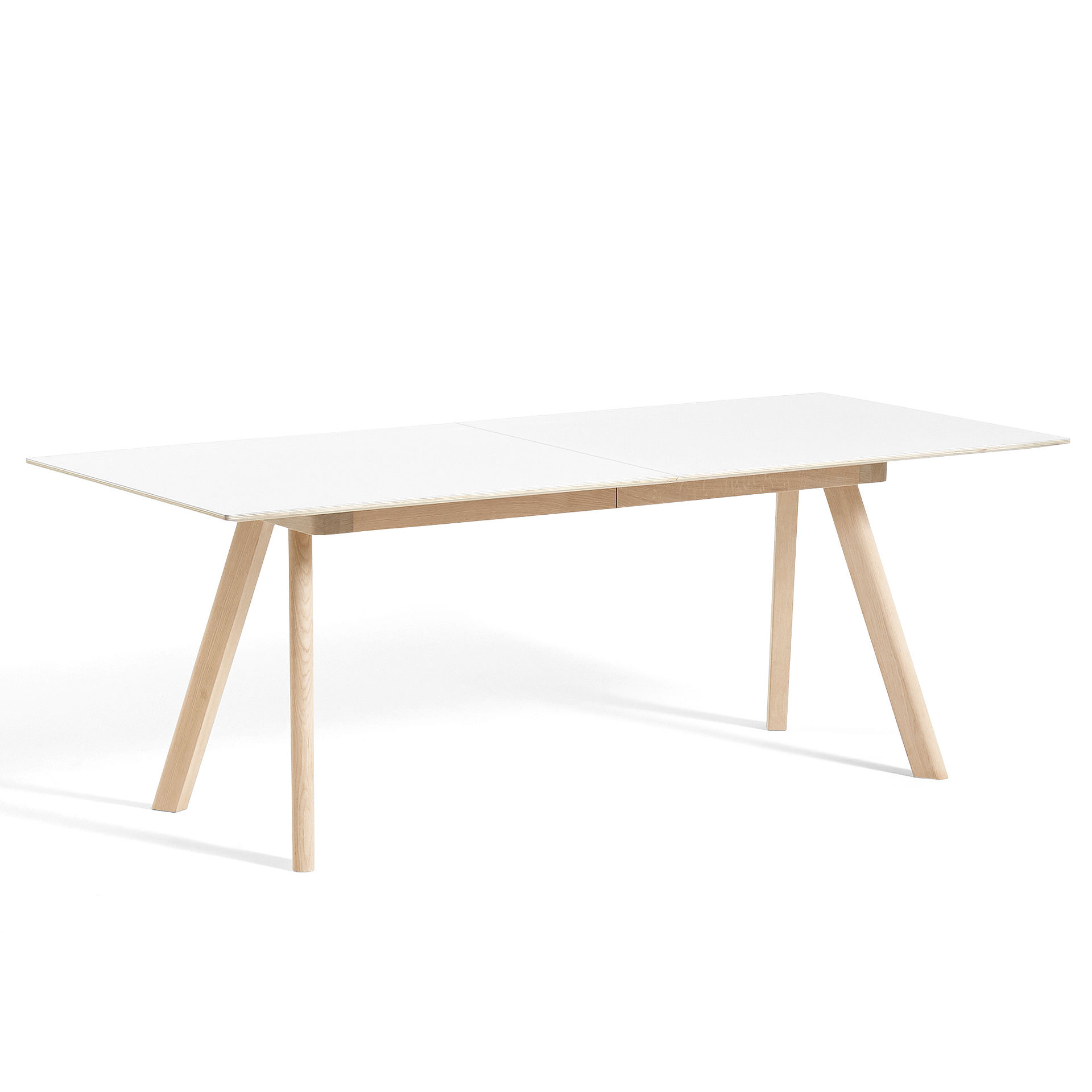 CPH 30 Table, Tavolo allungabile, Rovere/Linoleum bianco, L 160/310 HAY