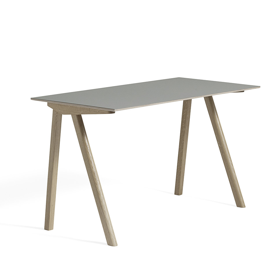 HAY 90 Desk - Soaped Solid oak - Grey linoleum tabletop | Chiarenza Store