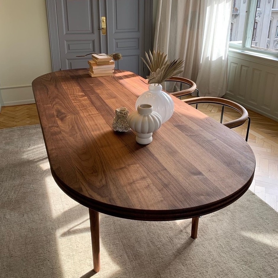 used oval dining table