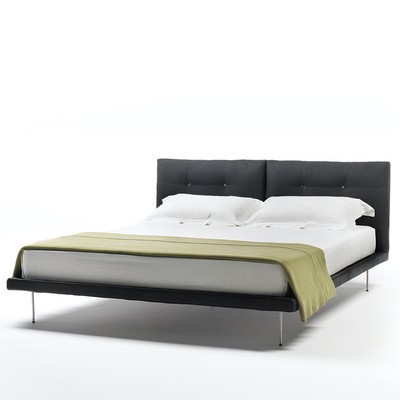 MDF ITALIA letto matrimoniale ALUMINIUM BED (Bianco 170x210 cm - Alluminio  anodizzato laccato) 